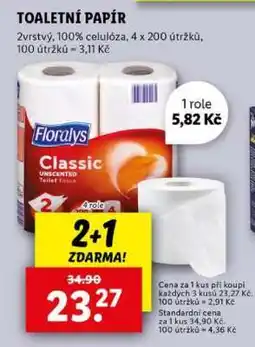 Lidl Floraly's Classic Toaletní papír nabídka