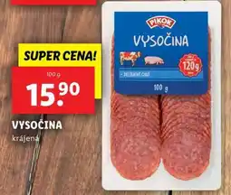 Lidl Vysočina krájená nabídka