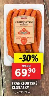 Lidl FRANKFURTSKÉ KLOBÁSKY nabídka