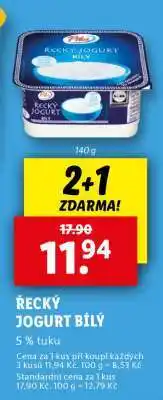 Lidl Řecký jogurt bílý nabídka