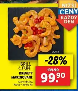 Lidl Krevety marinované nabídka