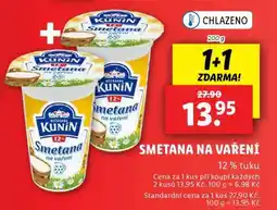 Lidl KUNÍN SMETANA NA VAŘENÍ nabídka