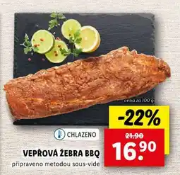 Lidl Vepřová žebra BBQ nabídka