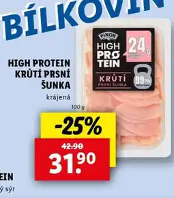 Lidl HIGH PROTEIN KRŮTÍ PRSNÍ ŠUNKA nabídka
