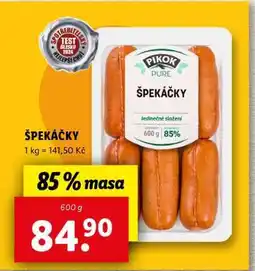 Lidl ŠPEKÁČKY nabídka
