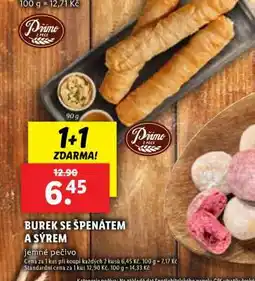 Lidl Burek se špenátem a sýrem nabídka