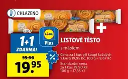 Lidl Listové těsto s máslem nabídka