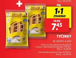 Lidl Tycinky se sýrem a solí nabídka