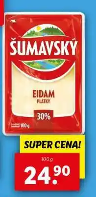 Lidl Šumavský Eidam plátky 30 % nabídka