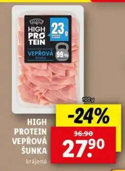 Lidl HIGH PROTEIN VEPŘOVÁ ŠUNKA nabídka
