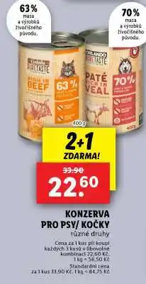 Lidl Konzerva pro psy/kočky nabídka
