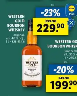 Lidl WESTERN GOLD BOURBON WHISKEY nabídka