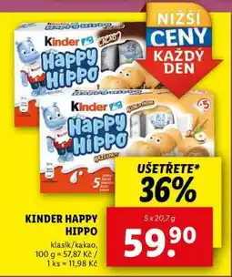 Lidl Kinder Happy Hippo nabídka