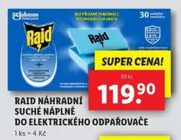Lidl RAID NÁHRADNÍ SUCHÉ NÁPLNĚ DO ELEKTRICKÉHO ODPAŘOVAČE nabídka