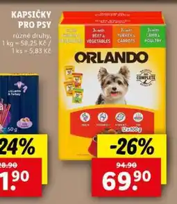 Lidl ORLANDO kapsičky pro psy nabídka