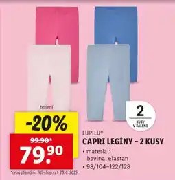 Lidl LUPILU CAPRI LEGÍNY – 2 KUSY nabídka