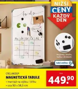 Lidl CRELANDO MAGNETICKÁ TABULE nabídka