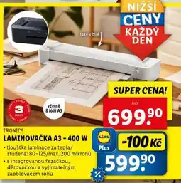 Lidl TRONIC LAMINOVAČKA A3 – 400 W nabídka