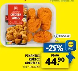 Lidl Pikantní kuřecí křidýlka nabídka