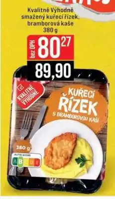 Jip Kvalitně Výhodně smažený kuřecí řízek, bramborová kaše nabídka