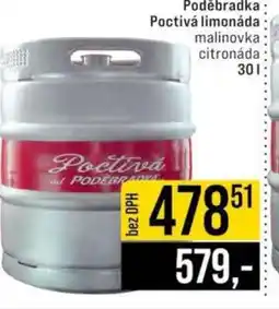 Jip Poděbradka - Poctivá limonáda malinovka citronáda nabídka