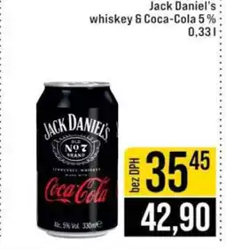 Jip Jack Daniel’s whiskey & Coca-Cola 5% 0,33 l nabídka