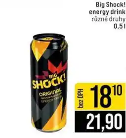 Jip Big Shock energy drink nabídka