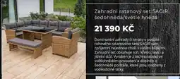 Kondela Zahradní ratanový set SAGIR, šedohnědá/světle hnědá nabídka