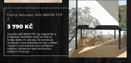 Kondela Černý zahradní stůl ABION TYP 2 nabídka