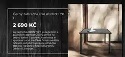 Kondela Černý zahradní stůl ABION TYP 1 nabídka