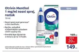 Benu Otrivin Menthol nosní sprej, roztok nabídka