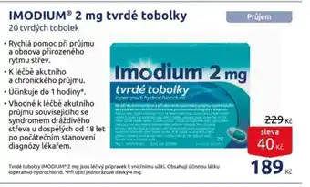 Benu IMODIUM® tvrdé tobolky nabídka