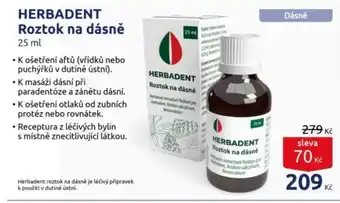 Benu HERBADENT Roztok na dásně nabídka