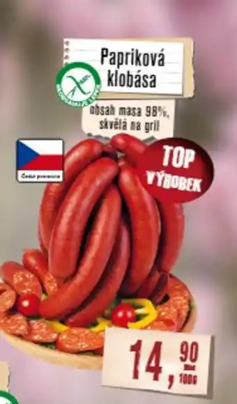 Maso Třebovle Papriková klobása nabídka