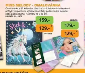 Dráčik MISS MELODY - OMALOVÁNKA nabídka