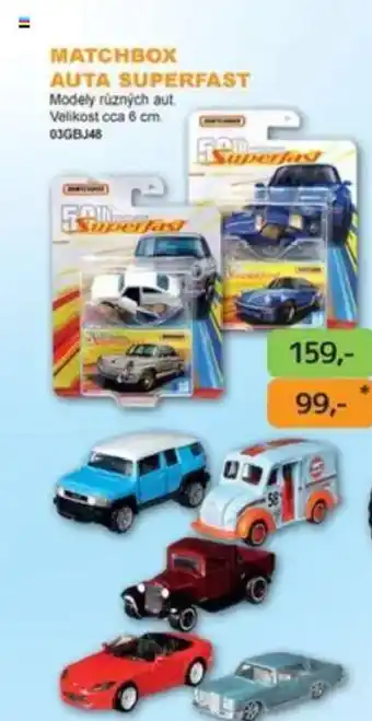 Dráčik MATCHBOX AUTA SUPERFAST nabídka