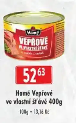 Astur&Qanto Hamé Vepřové ve vlastní šťávě nabídka