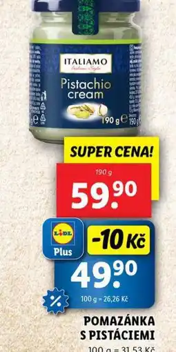Lidl Pomazánka s pistáciemi nabídka