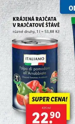 Lidl Krájená rajčata v rajčatové šťávě nabídka