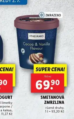 Lidl Smetanová zmrzlina nabídka