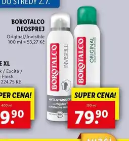 Lidl Borotalco deodorant nabídka