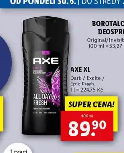 Lidl Axe sprchový gel nabídka