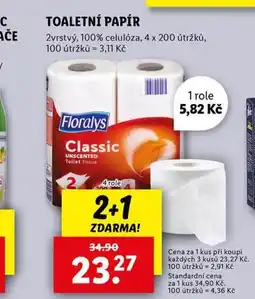 Lidl Toaletní papír nabídka