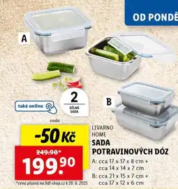 Lidl Sada potravinových dóz nabídka