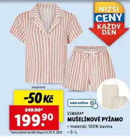 Lidl Mušelínové pyžamo nabídka