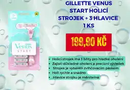 Drogeo Gillette venus start holicí strojek + 3 hlavice nabídka
