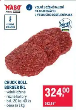 Makro CHUCK ROLL BURGER IRL nabídka