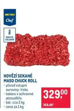 Makro Hovězí sekané maso Chuck roll nabídka