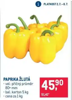 Makro Paprika žlutá nabídka