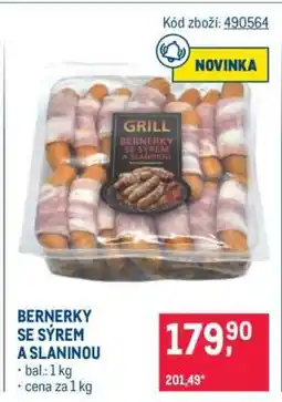 Makro Bernerky se sýrem a slaninou nabídka